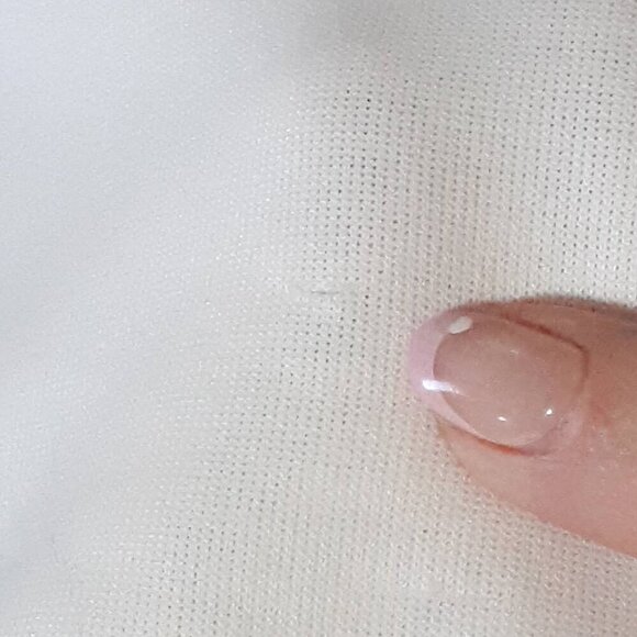 Preloved Puma white & contrasting blue grey wide leg cropped trackpants, L - Picture 10 of 12